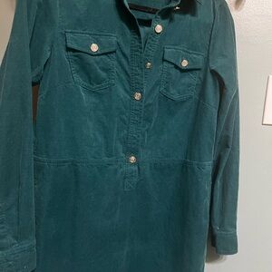 NWOT Talbots Teal Corduroy Shirt